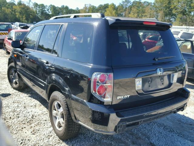 5FNYF28416B020305 - 2006 HONDA PILOT EX BLACK photo 3