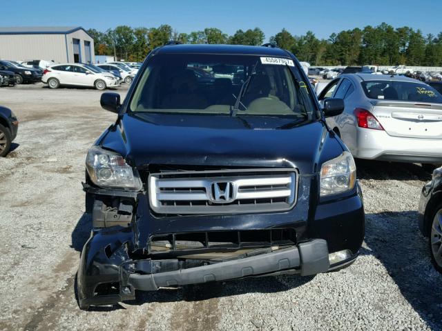 5FNYF28416B020305 - 2006 HONDA PILOT EX BLACK photo 9