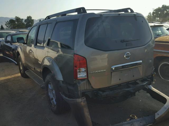 5N1AR18W75C753440 - 2005 NISSAN PATHFINDER GRAY photo 3