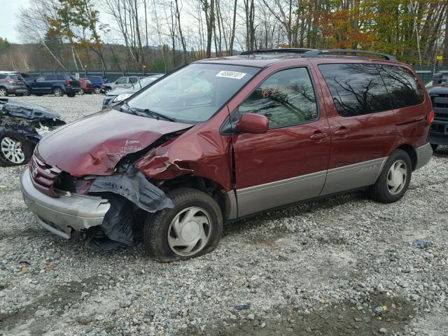 4T3ZF13C71U332208 - 2001 TOYOTA SIENNA MAROON photo 2