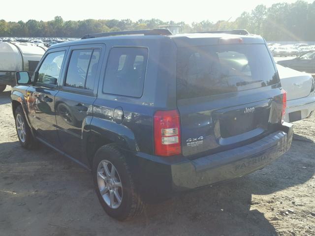 1J8FF28W97D355886 - 2007 JEEP PATRIOT SP BLUE photo 3