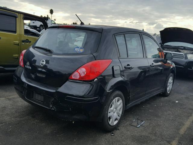 3N1BC1CP8AL382770 - 2010 NISSAN VERSA S BLACK photo 4