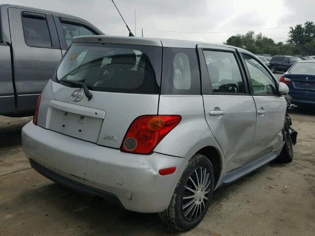 JTKKT624040077825 - 2004 TOYOTA SCION XA SILVER photo 4