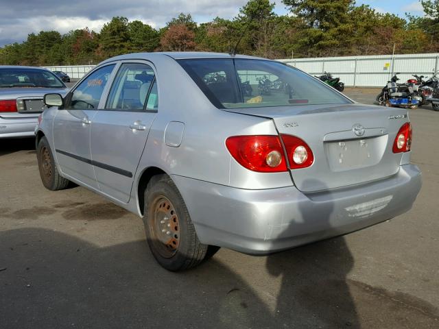 2T1BR32E85C396605 - 2005 TOYOTA COROLLA CE SILVER photo 3