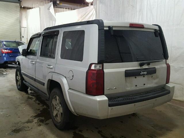 1J8HG48K27C676026 - 2007 JEEP COMMANDER SILVER photo 3