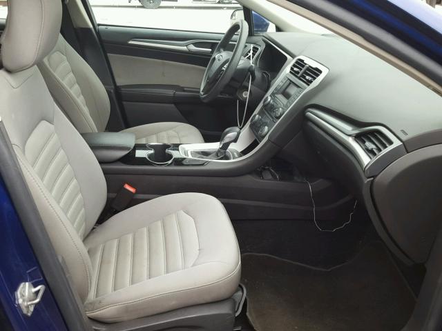 1FA6P0G70E5369000 - 2014 FORD FUSION BLUE photo 5