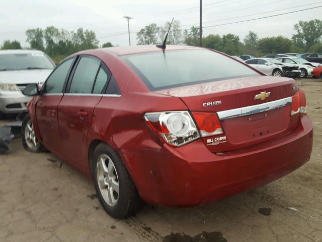 1G1PC5SB1D7185957 - 2013 CHEVROLET CRUZE LT BURGUNDY photo 3