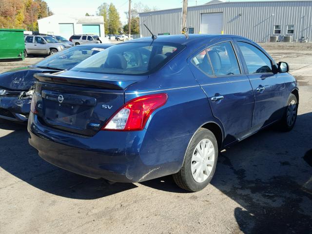 3N1CN7AP2DL882786 - 2013 NISSAN VERSA S BLUE photo 4