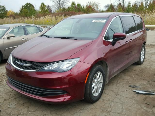 2C4RC1DG1HR509043 - 2017 CHRYSLER PACIFICA T BURGUNDY photo 2