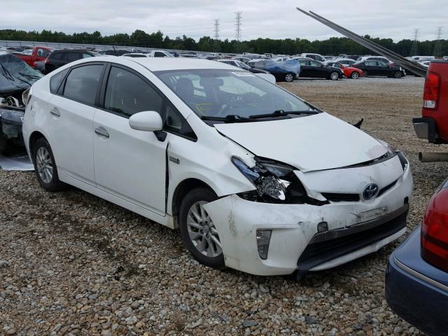 JTDKN3DPXD3039539 - 2013 TOYOTA PRIUS PLUG WHITE photo 1