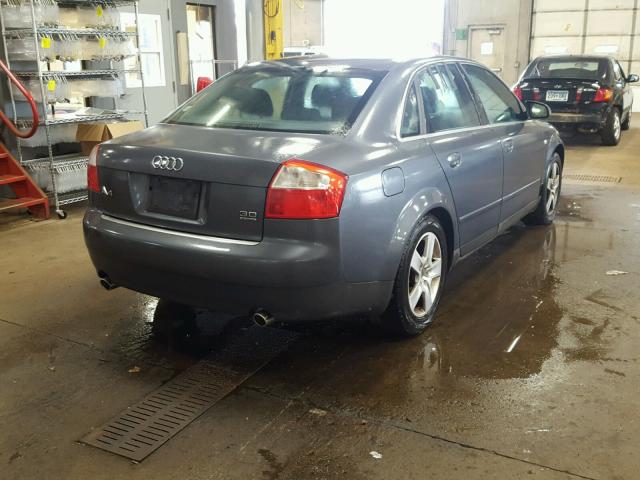 WAULT68E92A157981 - 2002 AUDI A4 3.0 QUA GRAY photo 4