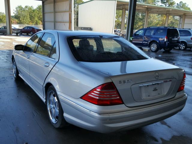 WDBNG75J03A377372 - 2003 MERCEDES-BENZ S SILVER photo 3