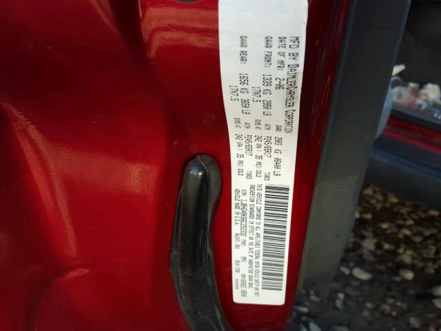 1J8HG48K66C252332 - 2006 JEEP COMMANDER 红色 照片 10