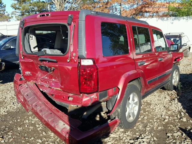 1J8HG48K66C252332 - 2006 JEEP COMMANDER RED photo 4