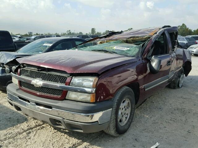 2GCEC19TX31255604 - 2003 CHEVROLET SILVERADO MAROON photo 2