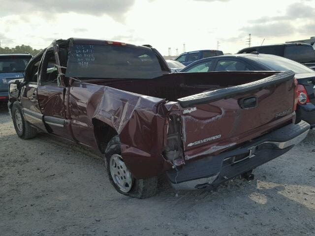 2GCEC19TX31255604 - 2003 CHEVROLET SILVERADO MAROON photo 3