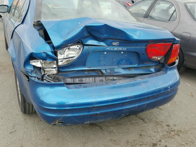 1G3NL52T0YC405027 - 2000 OLDSMOBILE ALERO GL BLUE photo 9