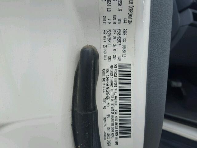 1J8HG48K46C207406 - 2006 JEEP COMMANDER თეთრი ფოტო 10