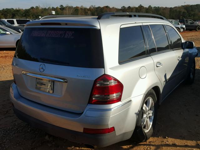 4JGBF71E57A112545 - 2007 MERCEDES-BENZ GL 450 4MA SILVER photo 4