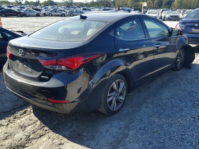 5NPDH4AE5EH535265 - 2014 HYUNDAI ELANTRA SE BLACK photo 4