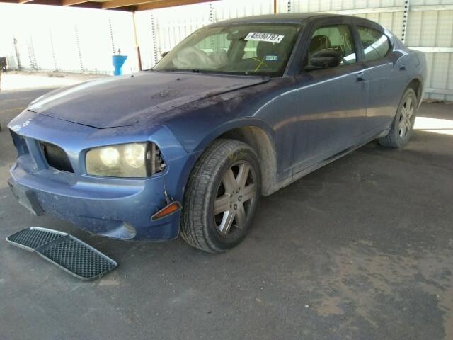 2B3LK43G57H771648 - 2007 DODGE CHARGER SE BLUE photo 2