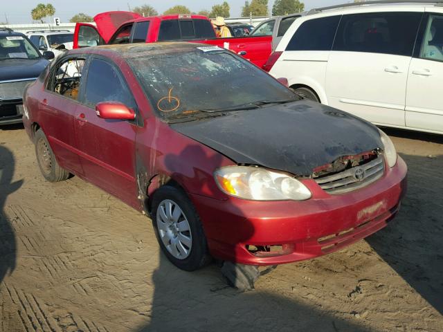 JTDBR32EX32014523 - 2003 TOYOTA COROLLA CE RED photo 1