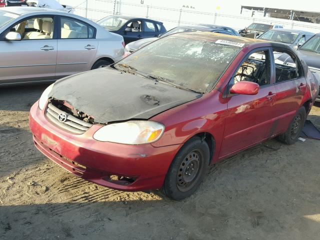 JTDBR32EX32014523 - 2003 TOYOTA COROLLA CE RED photo 2