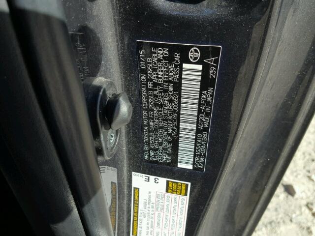 JTKJF5C76FJ006521 - 2015 TOYOTA SCION TC 灰色 照片 10