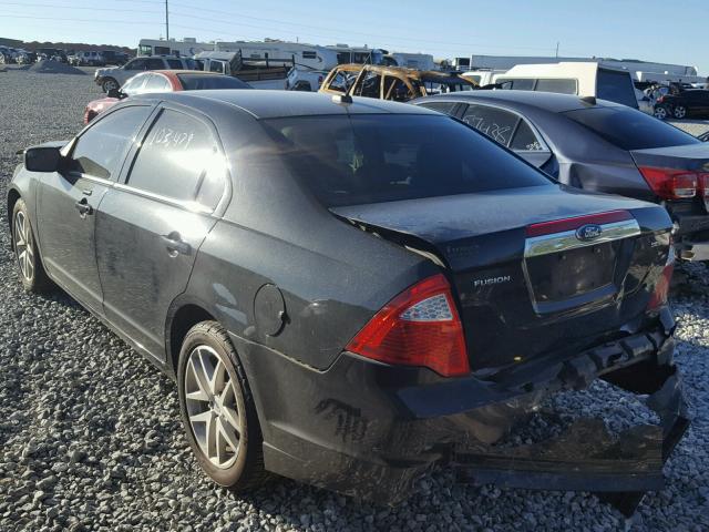 3FAHP0JA9BR161283 - 2011 FORD FUSION SEL BLACK photo 3