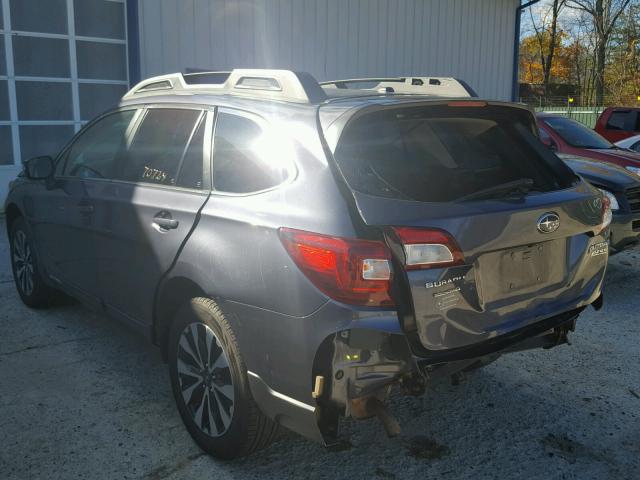 4S4BSAJC0F3316194 - 2015 SUBARU OUTBACK GRAY photo 3