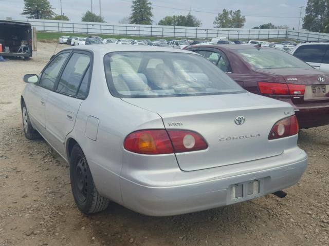 1NXBR12E42Z596363 - 2002 TOYOTA COROLLA SILVER photo 3