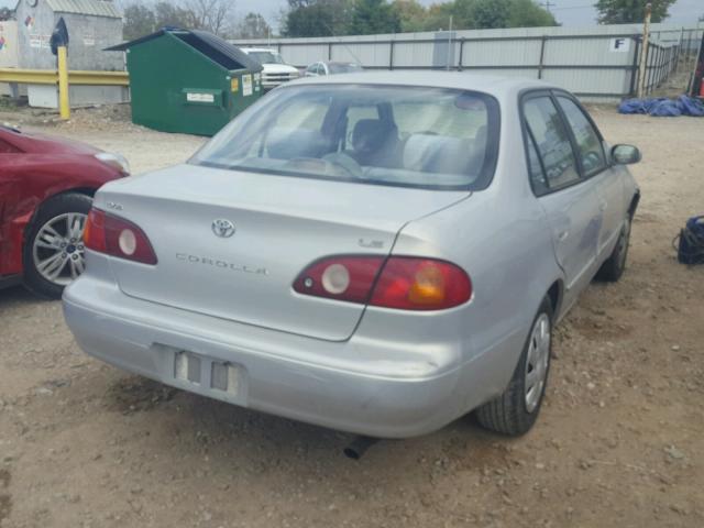 1NXBR12E42Z596363 - 2002 TOYOTA COROLLA SILVER photo 4