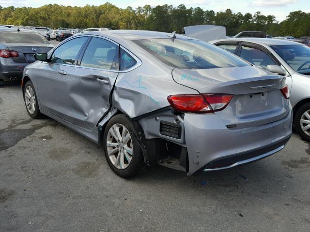 1C3CCCAB6GN144515 - 2016 CHRYSLER 200 LIMITE SILVER photo 3