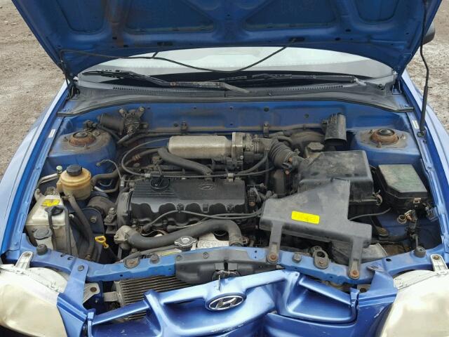 KMHCG35G0YU056987 - 2000 HYUNDAI ACCENT GS BLUE photo 7