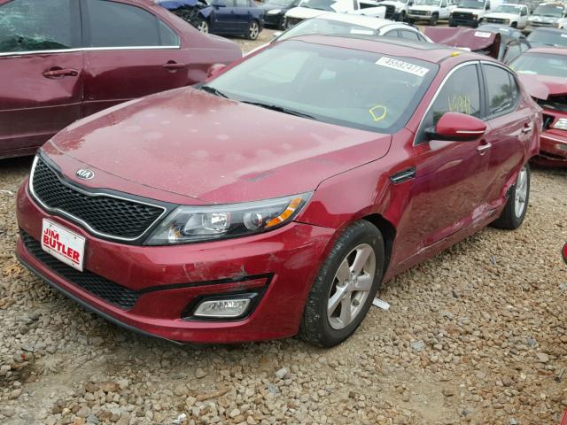 5XXGM4A77FG426085 - 2015 KIA OPTIMA LX RED photo 2