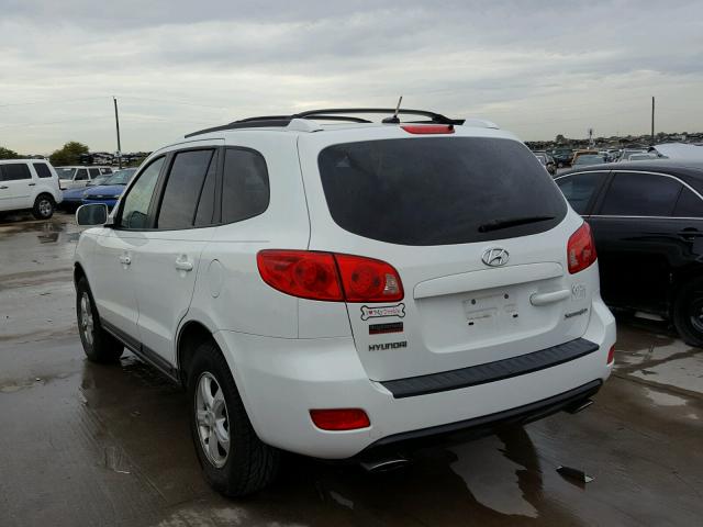 5NMSG13D37H114125 - 2007 HYUNDAI SANTA FE G WHITE photo 3