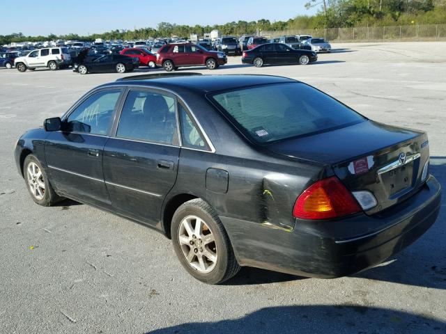 4T1BF28B31U132393 - 2001 TOYOTA AVALON XL BLACK photo 3