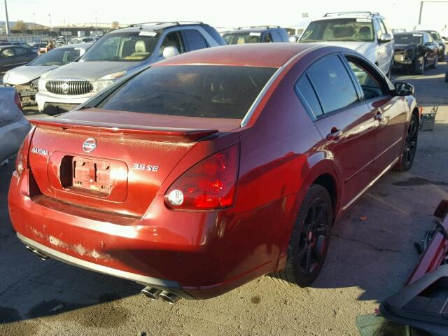 1N4BA41E27C833921 - 2007 NISSAN MAXIMA SE MAROON photo 4