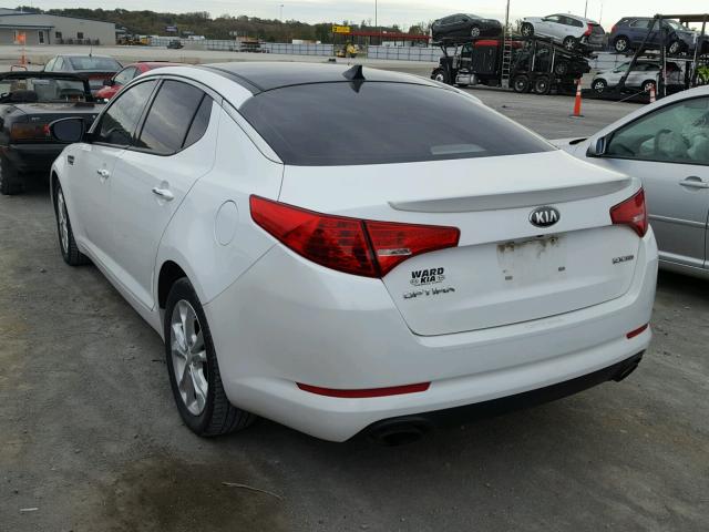 5XXGN4A7XDG178151 - 2013 KIA OPTIMA EX WHITE photo 3