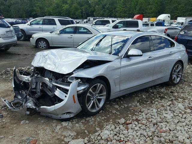 WBA4J1C56JBG76258 - 2018 BMW 430I GRAN SILVER photo 2