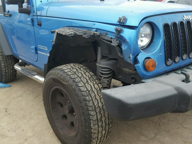 1J4AA2D1XAL133648 - 2010 JEEP WRANGLER BLUE photo 9