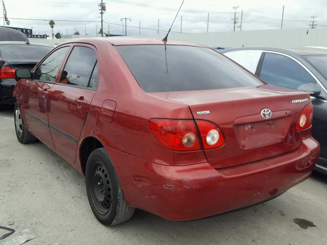 1NXBR32E07Z808274 - 2007 TOYOTA COROLLA CE BURGUNDY photo 3