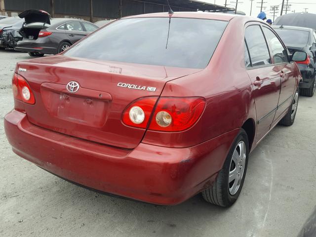 1NXBR32E07Z808274 - 2007 TOYOTA COROLLA CE BURGUNDY photo 4