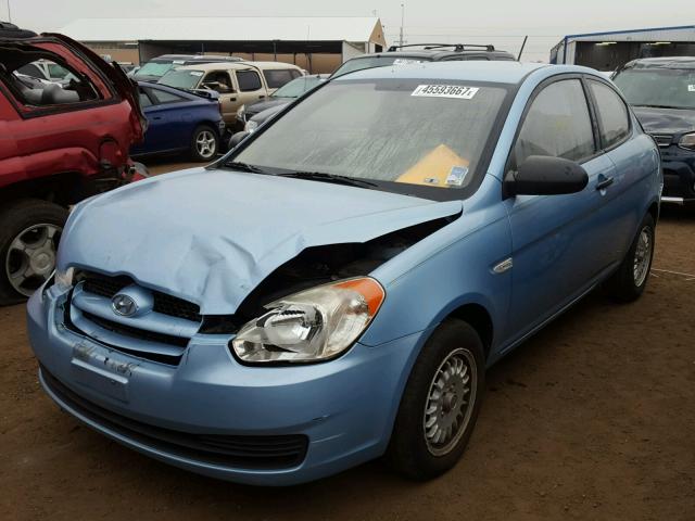 KMHCM36C18U103402 - 2008 HYUNDAI ACCENT BLUE photo 2