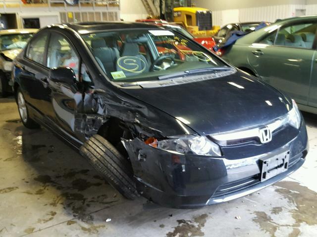 1HGFA16807L129411 - 2007 HONDA CIVIC EX BLACK photo 1