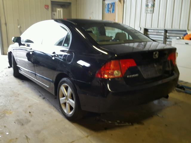 1HGFA16807L129411 - 2007 HONDA CIVIC EX BLACK photo 3