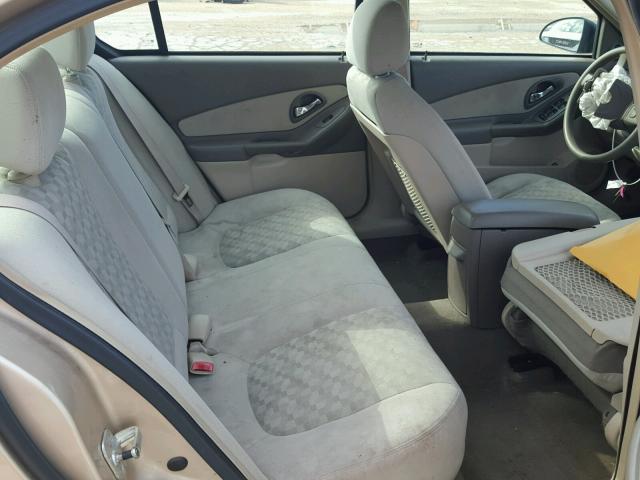 1G1ZT528X5F266668 - 2005 CHEVROLET MALIBU LS ოქროსფერი ფოტო 6
