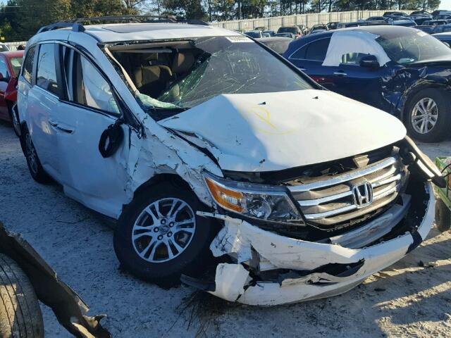 5FNRL5H69CB115027 - 2012 HONDA ODYSSEY EX WHITE photo 1