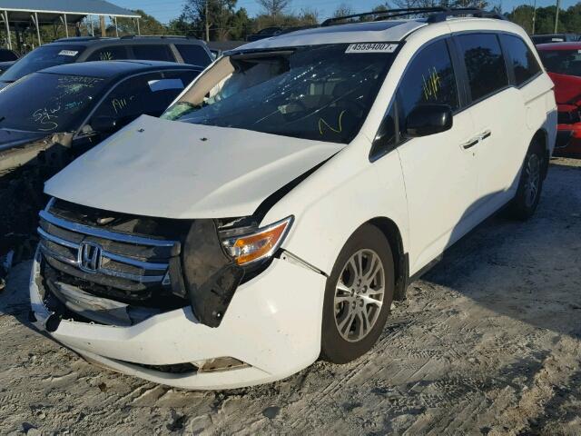 5FNRL5H69CB115027 - 2012 HONDA ODYSSEY EX WHITE photo 2