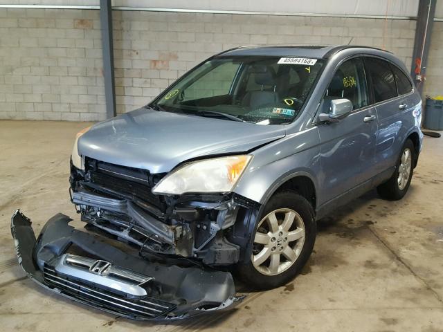 JHLRE48737C099930 - 2007 HONDA CR-V EXL BLUE photo 2